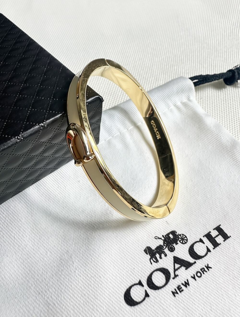 Coach Signature Push Hinged Bangle